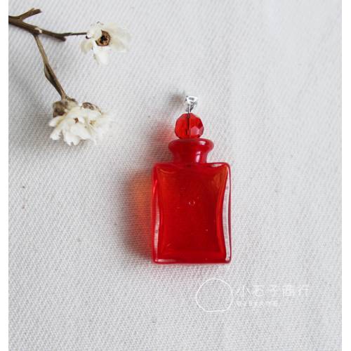 香氛精油瓶-穩賺四方-金工瓶 紅色 (1入)