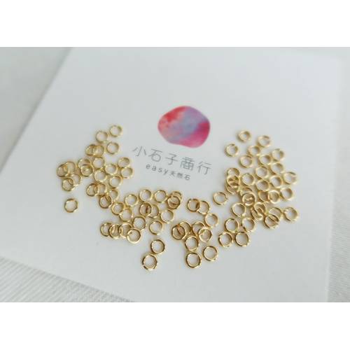 電鍍配件 - 單圈4mm 金色 (4/g約90~95入)