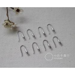 電鍍配件 - 鑄銅優雅耳勾(代白K) (20入)