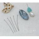 電鍍配件 - 珠針0.6x40x1.5mm (代白K) (20入)