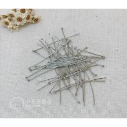 電鍍配件 - 珠針0.6x40x1.5mm (代白K) (250入)