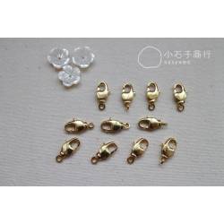 電鍍配件 - 銅扣頭 15mm底圈可旋轉 (金色) (40入)