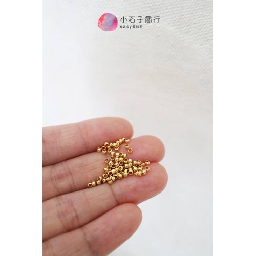 電鍍配件-銅擋珠2mm(金色) (50入)