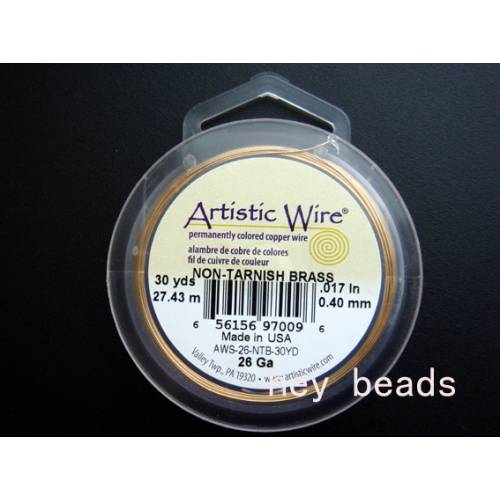 Artistic Wire 藝術銅線 - 金色 26G (一捲)