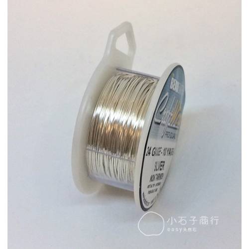 Beadsmith 藝術銅線 - 亮銀色 24G (一捲)
