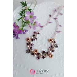 珠寶編織材料包 // 心之花園珠寶編織項鍊(富貴紅) (1份)