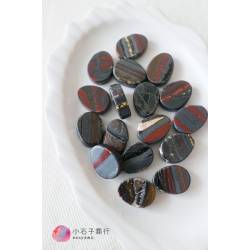 彩色蛋型寶石片-鐵虎眼11x15mm (2入)