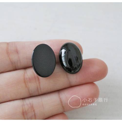 黑瑪瑙-橢圓形戒面 13x18x5.5mm(A) (1入)