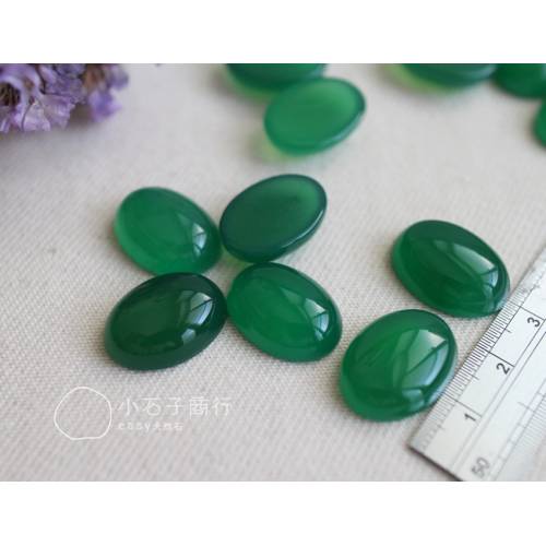 綠瑪瑙-橢圓形戒面 15x20x6~6.5mm(A) (1入)