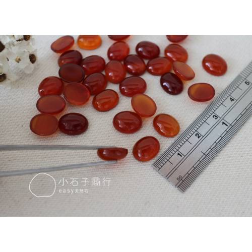 紅瑪瑙-橢圓形戒面 8x10x3~4mm (1入)