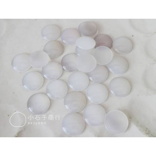 白瑪瑙-圓形戒面 20x20x4.5~5mm(A) (1入)