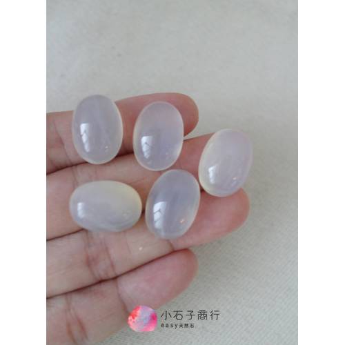 白瑪瑙-橢圓形戒面 13x18x7~8mm(A) (1入)