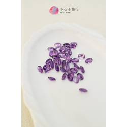 紫水晶-"珠寶切刻面"橢圓形戒面4x6mm (1入)