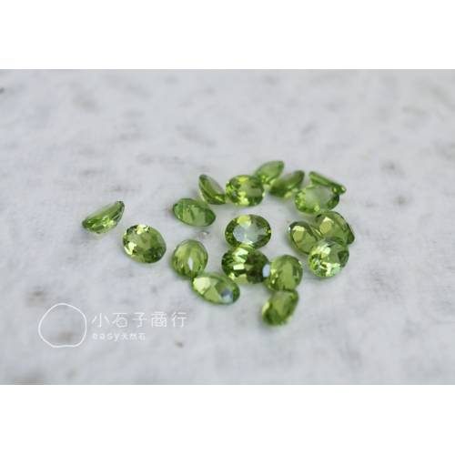 橄欖石-"珠寶切刻面"橢圓形戒面6x8mm (1入)