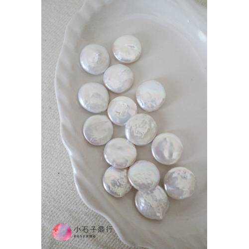 淡水珍珠-圓片(白色)約12~13mm (1入)