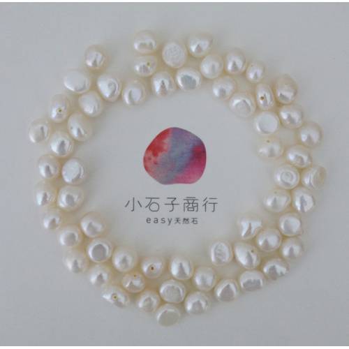 淡水珍珠-不定型(白色) 約6x7mm(25入)