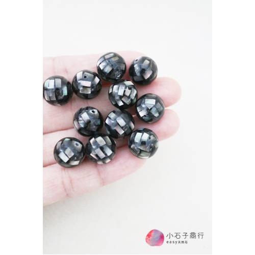 黑珍珠貝-拼接球12mm (20入)