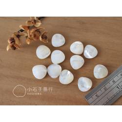 白珍珠貝-扁水滴切角13mm (1入)