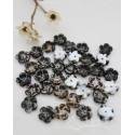 黑珍珠貝-貝殼刻花 圓五瓣 10mm (1入)