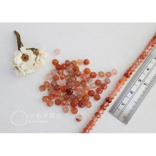 南紅瑪瑙-車輪切角3x4mm (50入)