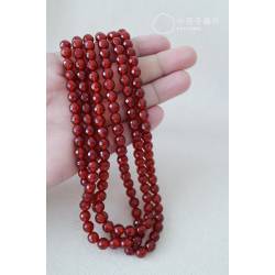 紅瑪瑙-6mm 角珠(小切面) (30入)