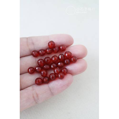 紅瑪瑙-6mm 角珠(小切面) (30入)