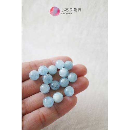 海藍寶-8~8.5mm圓珠 (15入)