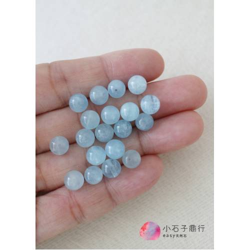海藍寶-6~6.5mm圓珠 (1入)