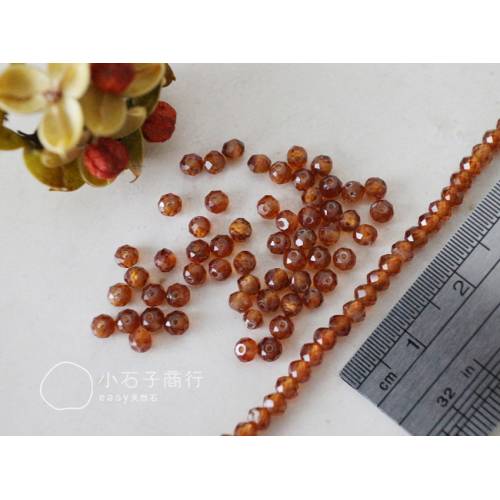 石榴石(橙色)-車輪切角2.5x3mm (50入)