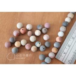 美國圖畫石-6~6.5mm圓珠(磨砂) (5入)