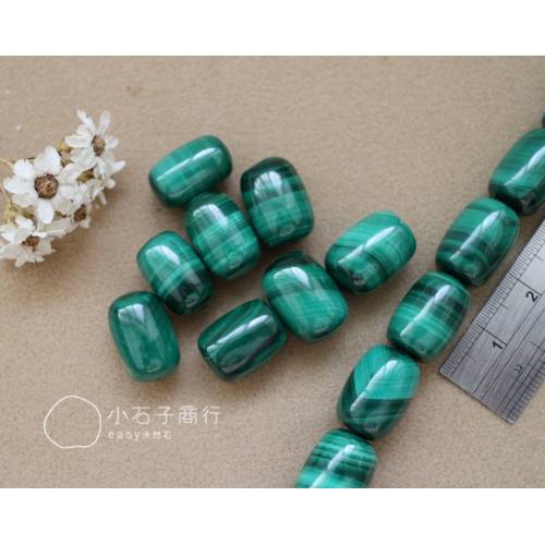 天然孔雀石-桶珠10x14mm(A) (18入)