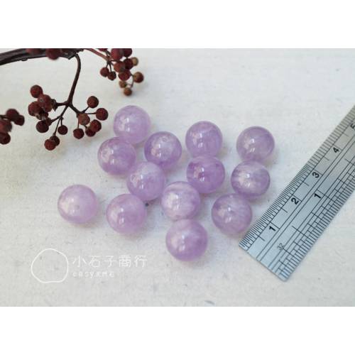 半洞珠-紫水晶-圓珠(白)10mm (1入)
