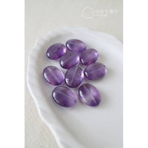 紫水晶-橢圓 12x16mm(A) (9入)