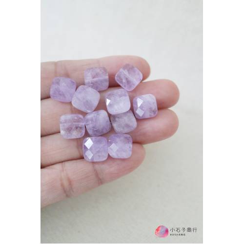 紫玉(紫水晶)-正方切角 10mm (1入)