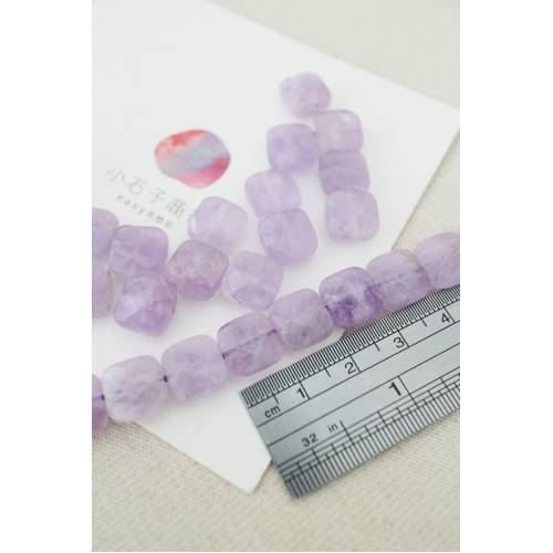 紫玉(紫水晶)-正方切角 10mm (1串/12入)