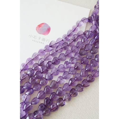 紫水晶-愛心 8mm (1入)