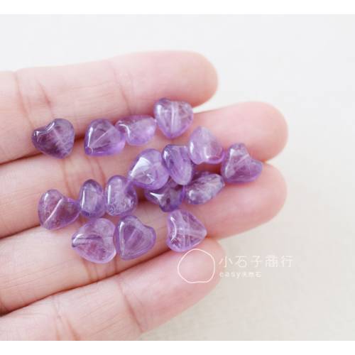 紫水晶-愛心 8mm (1入)