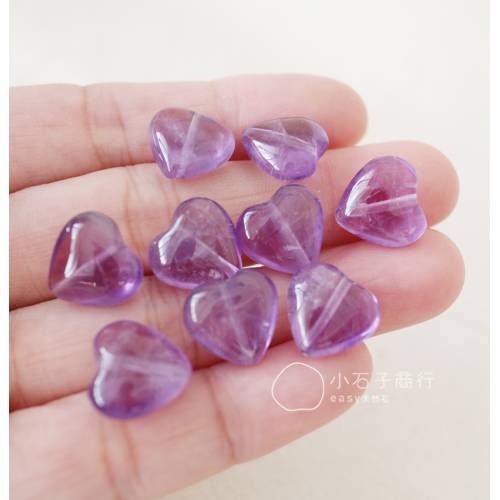 紫水晶-愛心 12mm (10入)