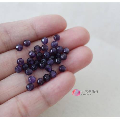 紫水晶-4mm 角珠(深紫) (5入)