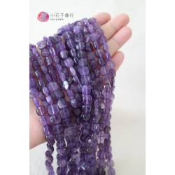 紫水晶-不規則正方切角約8mm(18入)