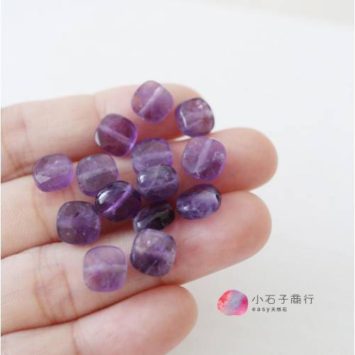 紫水晶-不規則正方切角約8mm(1入)