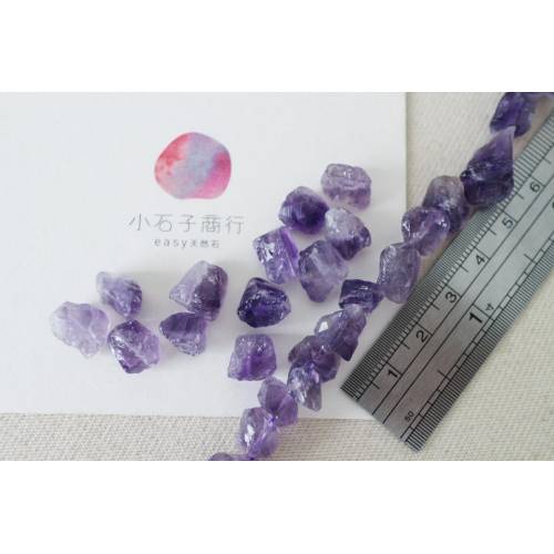 紫水晶-不規則原礦小石型8-10mm(15入)