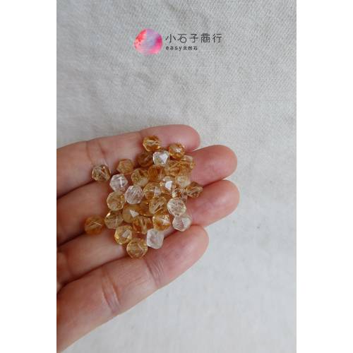黃水晶-菱形切角6mm (1入)