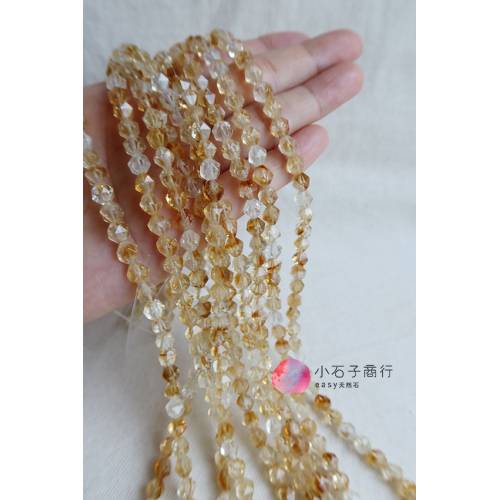 黃水晶-菱形切角6mm (1入)