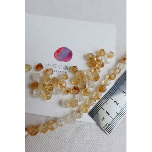 黃水晶-菱形切角6mm (1入)