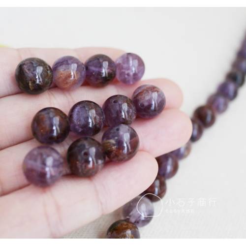 紫幽靈-10~10.5mm圓珠 (15入)
