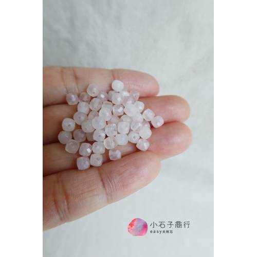粉晶-方塊多面切角4.5mm (5入)