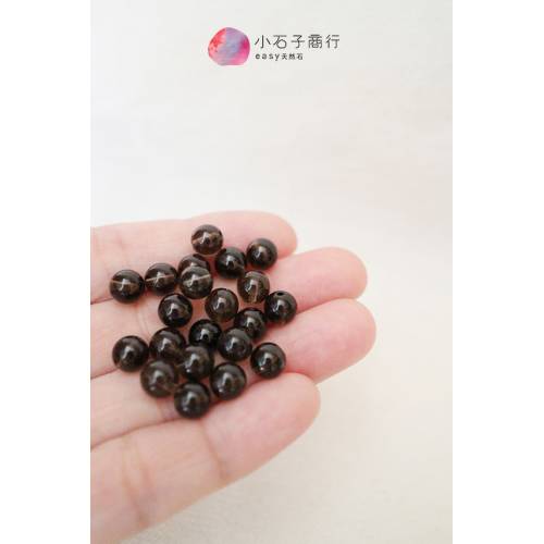 茶水晶-6mm 圓珠 (25入)