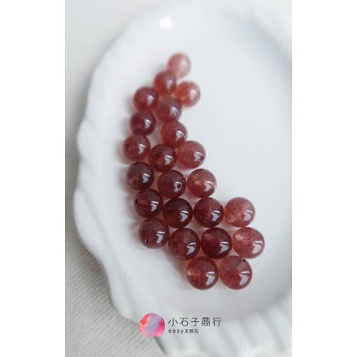 草莓晶-8~8.5mm圓珠 (18入)
