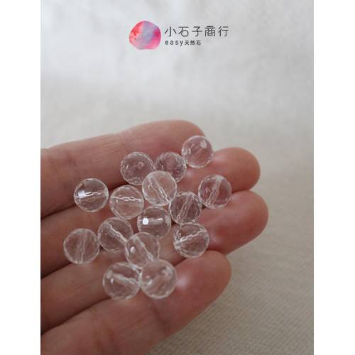 白水晶-8mm 角珠(小切面) (1入)